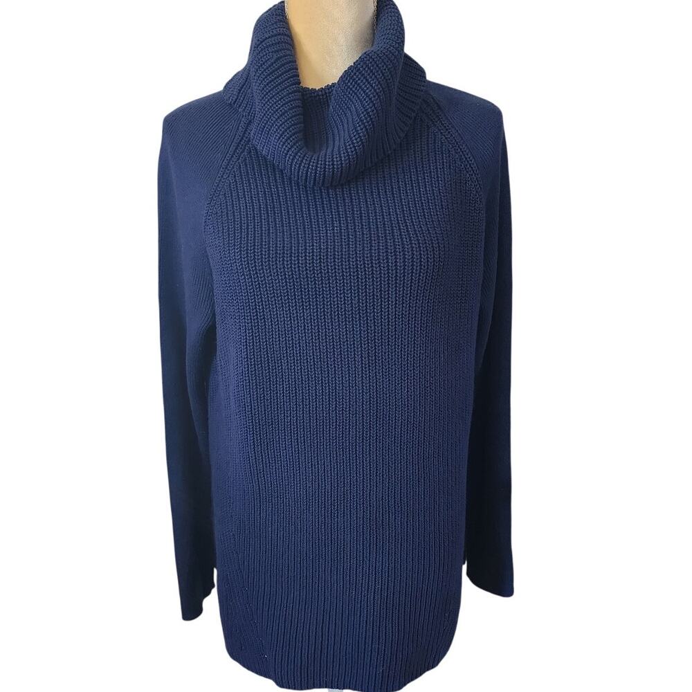 Lands' End Women's Blue Knit Sweater Size Large